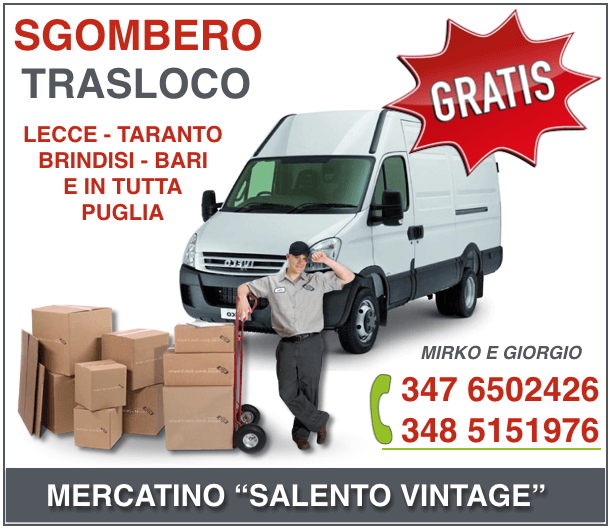 SGOMBERO GRATIS Nel SALENTO
